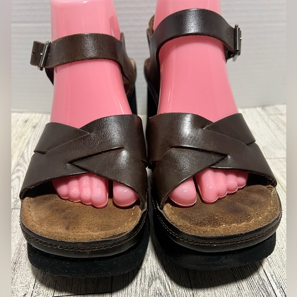 Vintage Y2k Bongo Platform Wedge Sandals size 8.5 - Picture 2 of 9